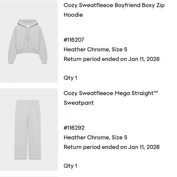 Aritzia Pants - Aritzia Grey Boxy Zip Hoodie and Sweatpant Set